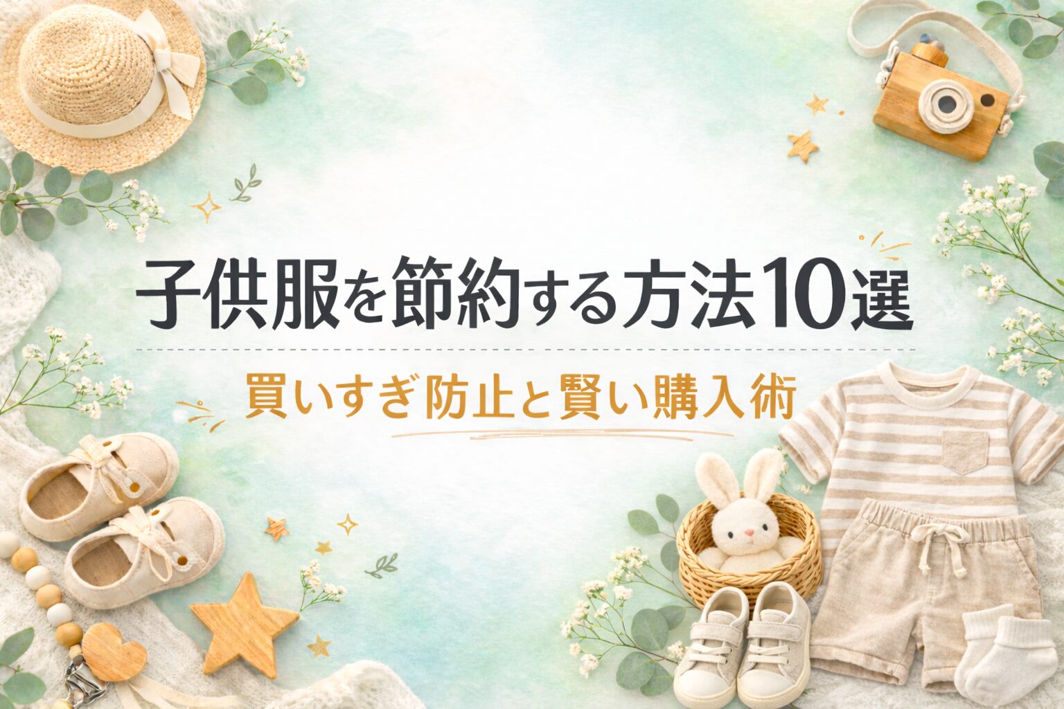 子供服を節約する方法10選｜買いすぎ防止と賢い購入術のアイキャッチ画像